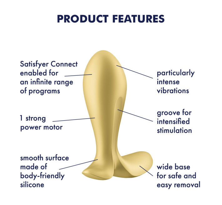 Анальная смарт-пробка с вибрацией Satisfyer Intensity Plug Gold