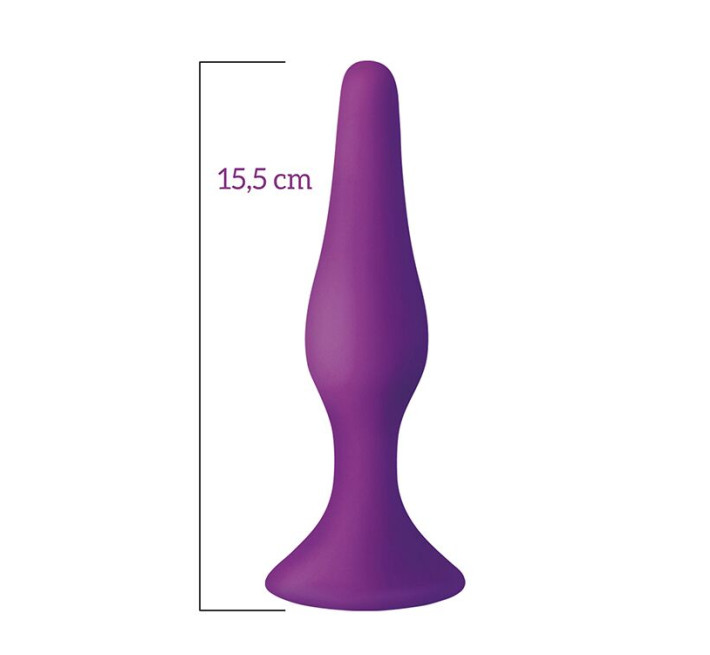 Анальна пробка на присосці MAI Attraction Toys №35 Фіолетова 15,5/3,8 см