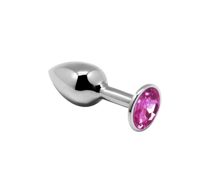 Металлическая анальная пробка с кристаллом Alive Mini Metal Butt Plug Pink S