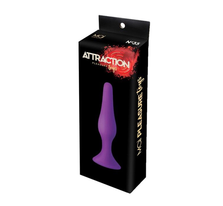 Анальна пробка на присосці MAI Attraction Toys №35 Фіолетова 15,5/3,8 см