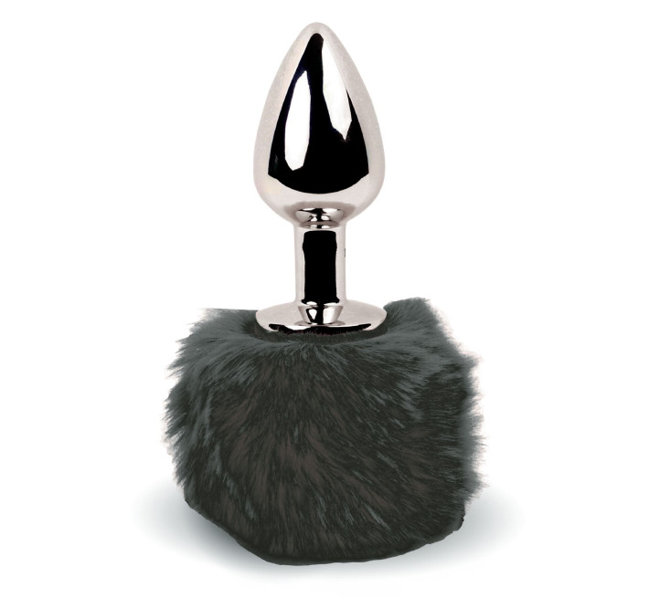 Анальная пробка FeelzToys Bunny Tails Butt Plug Черная