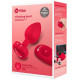 Анальна пробка з вібрацією та пультом керування B-Vibe Vibrating Heart Plug M/L червона