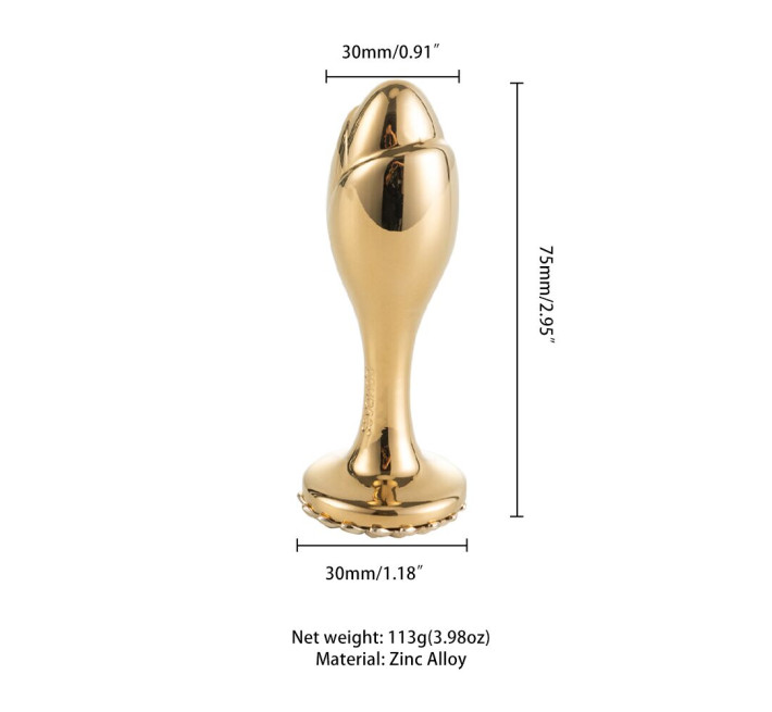 Анальна пробка LOCKINK SEVANDA Pearl Rose-shape Anal Plug