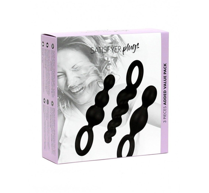 Набір анальних пробок Satisfyer Plugs black 3 шт