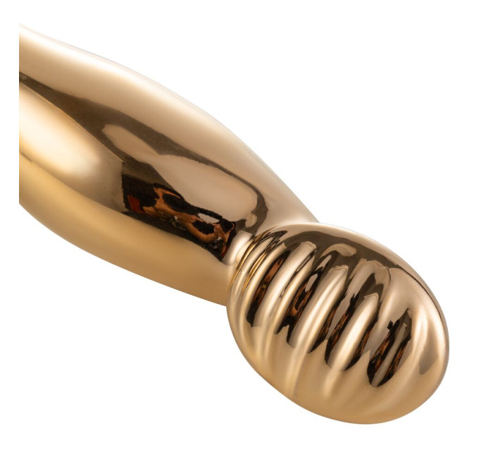 Вибромассажер простаты LOCKINK SEVANDA Eros, золотистый, 10 режимов, пульт ДУ, съемная присоска