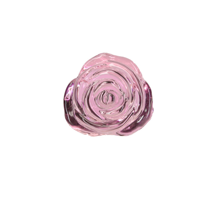 Стеклянная анальная пробка Pillow Talk Rosy Luxurious Glass Anal Plug, ⌀3,3 см, вибропуля в подарок
