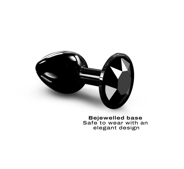 Металева анальна пробка з кристалом Dorcel Diamond Plug Black S