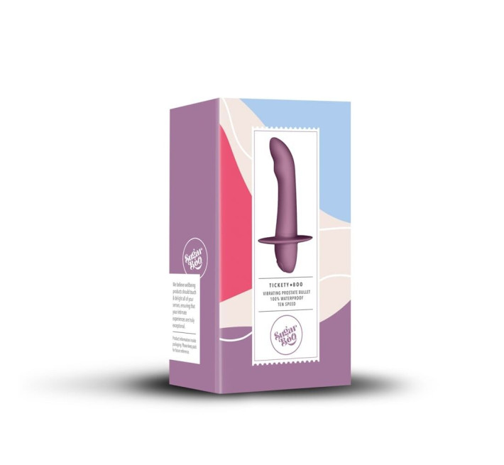 Массажер простаты SugarBoo Tickety Boo, 10 уровней интенсивности, унисекс, подходит для точки G