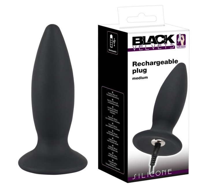 Анальна пробка Black Velvets Recharge Plug M