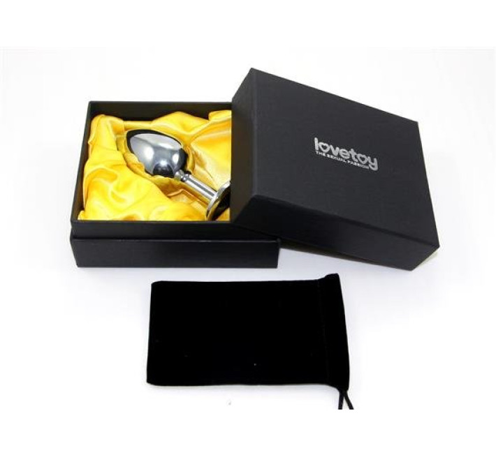 Анальна пробка LoveToy Heavy Metal Anal Plug Rosebud Classic L Black
