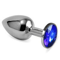 Анальна пробка LoveToy Heavy Metal Anal Plug Rosebud Classic S Darkblue