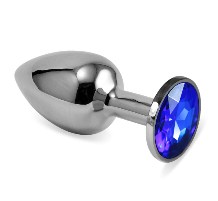 Анальна пробка LoveToy Heavy Metal Anal Plug Rosebud Classic S Darkblue