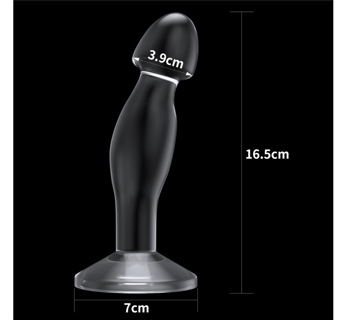 Анальна пробка LoveToy Flawless Clear Prostate Plug 6.5" Clear