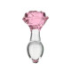 Стеклянная анальная пробка Pillow Talk Rosy Luxurious Glass Anal Plug, ⌀3,3 см, вибропуля в подарок