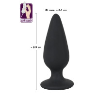 Анальна пробка Black Velvets Heavy Plug Medium Чорна Анальна пробка Black Velvets Heavy Plug Medium Чорна