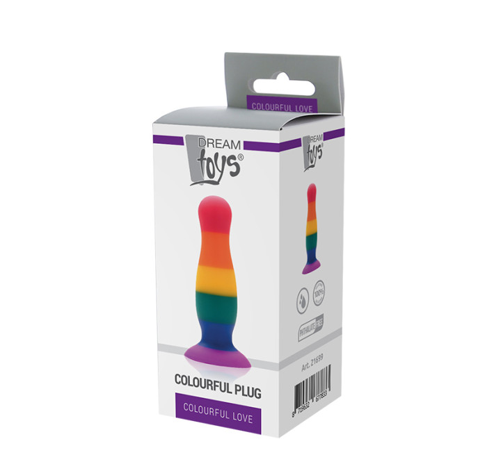 Райдужна Анальна пробка Dreamtoys Colourful Love Plug S