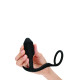 Анальна пробка з ерекційним кільцем B-Vibe Snug & Tug чорна
