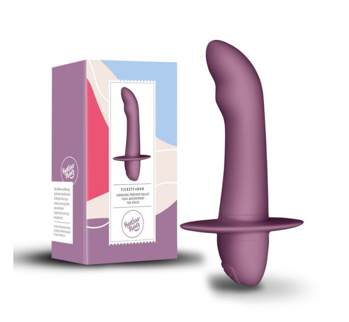 Массажер простаты SugarBoo Tickety Boo, 10 уровней интенсивности, унисекс, подходит для точки G