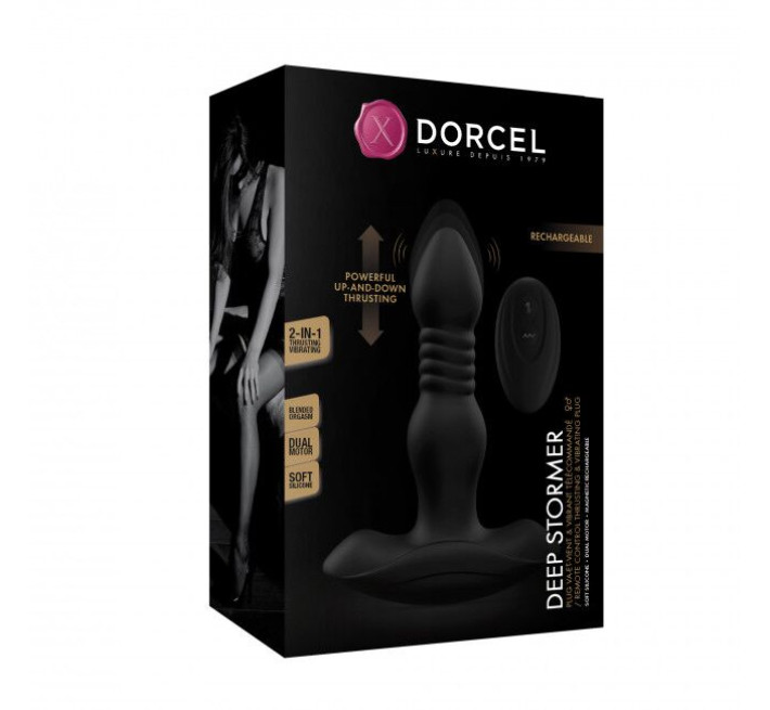 Анальная пробка с вибрацией и пульсацией Marc Dorcel DEEP STORMER