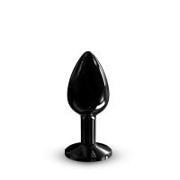 Металева анальна пробка з кристалом Dorcel Diamond Plug Black S Металева анальна пробка з кристалом Dorcel Diamond Plug Black S