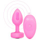 Анальна пробка з вібрацією та пультом керування B-Vibe Vibrating Heart Plug S/M рожева