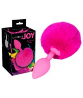 Анальная пробка You2Toys Colorful Joy Bunny Tail Plug Розовая