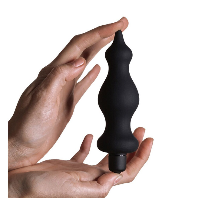 Анальна пробка з вібрацією Adrien Lastic Bullet Amuse Чорна