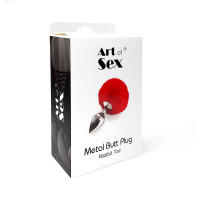 Металева анальна пробка М Art of Sex — Bunny Tails Butt plug, Білий Металева анальна пробка М Art of Sex — Bunny Tails Butt plug, Білий