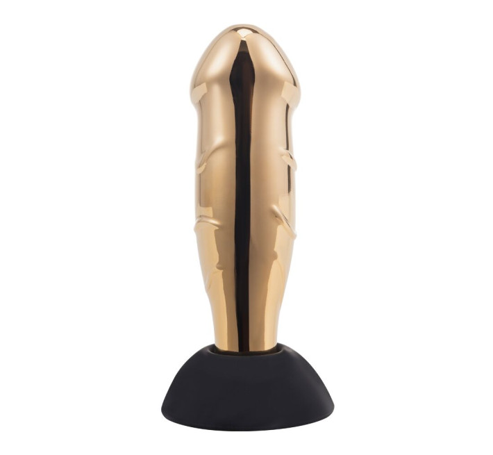 Вібромасажер простати LOCKINK SEVANDA Hercules, золотистий, 10 режимів, пульт ДК, знімна присоска