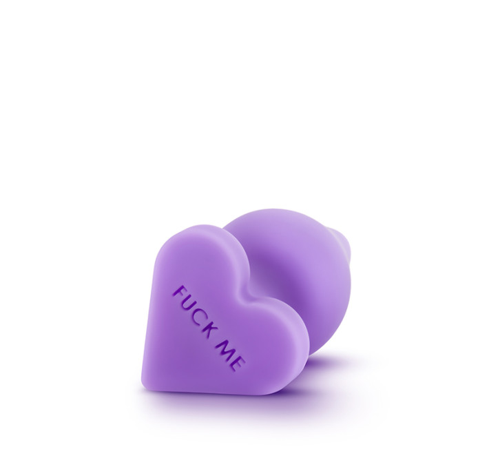 Анальна пробка Blush Play With Me Candy Heart Fuck Me Фіолетова