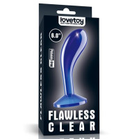 Анальна пробка LoveToy Flawless Clear Prostate Plug 6" Blue Анальна пробка LoveToy Flawless Clear Prostate Plug 6" Blue