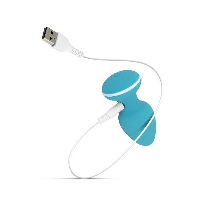 Анальна вібропробка Cala Azul – Blanca Vibrating anal plug, 10 режимів