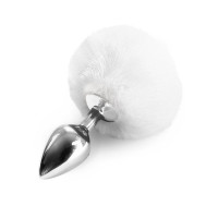 Металева анальна пробка М Art of Sex — Bunny Tails Butt plug, Білий Металева анальна пробка М Art of Sex — Bunny Tails Butt plug, Білий
