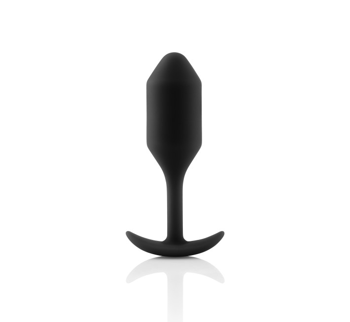 Анальна пробка із зміщеним центром ваги B-Vibe Snug Plug 2 чорна