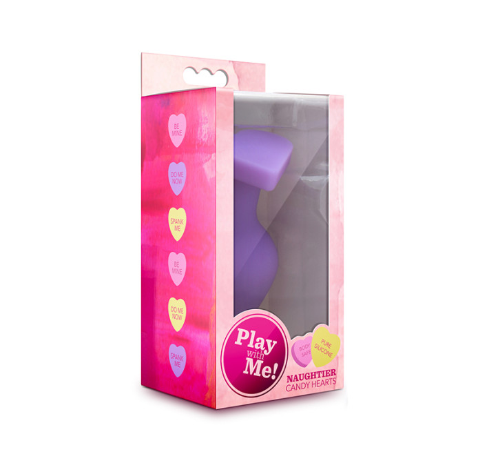 Анальна пробка Blush Play With Me Candy Heart Fuck Me Фіолетова