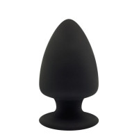 Термоактивная анальная пробка Dreamtoys Premium Silicone Plug Черная L