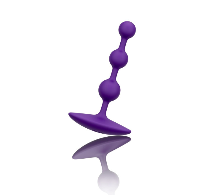 Анальные бусы Romp Amp Dark Purple, силикон, макс. диаметр 2,6 см