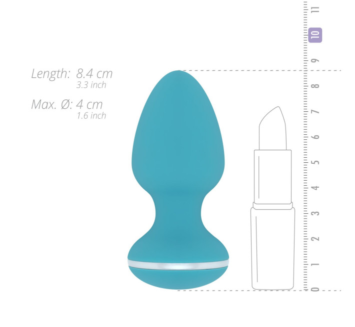 Анальна вібропробка Cala Azul – Blanca Vibrating anal plug, 10 режимів