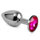 Анальна пробка LoveToy Heavy Metal Anal Plug Rosebud Classic S Fuchsia