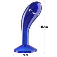 Анальна пробка LoveToy Flawless Clear Prostate Plug 6" Blue Анальна пробка LoveToy Flawless Clear Prostate Plug 6" Blue