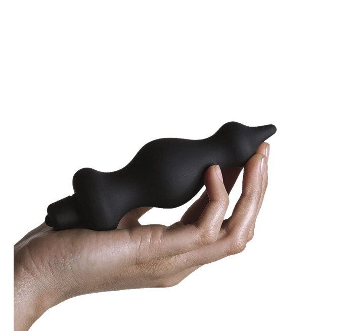 Анальна пробка з вібрацією Adrien Lastic Bullet Amuse Чорна