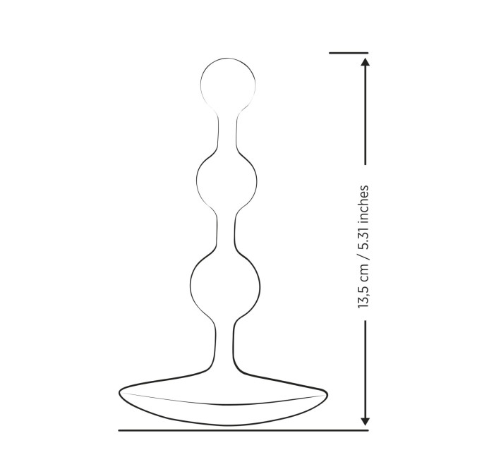 Анальные бусы Romp Amp Dark Purple, силикон, макс. диаметр 2,6 см