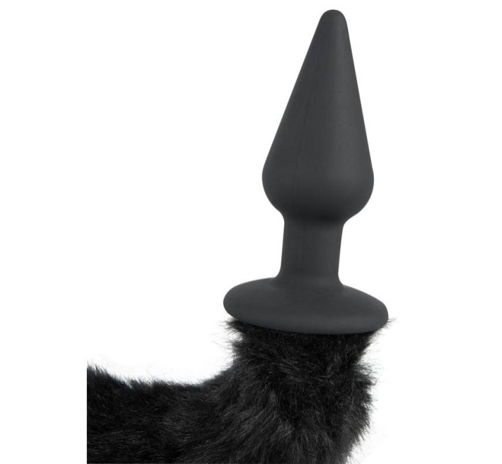 Анальна пробка Bad Kitty Plug and Tail Чорна