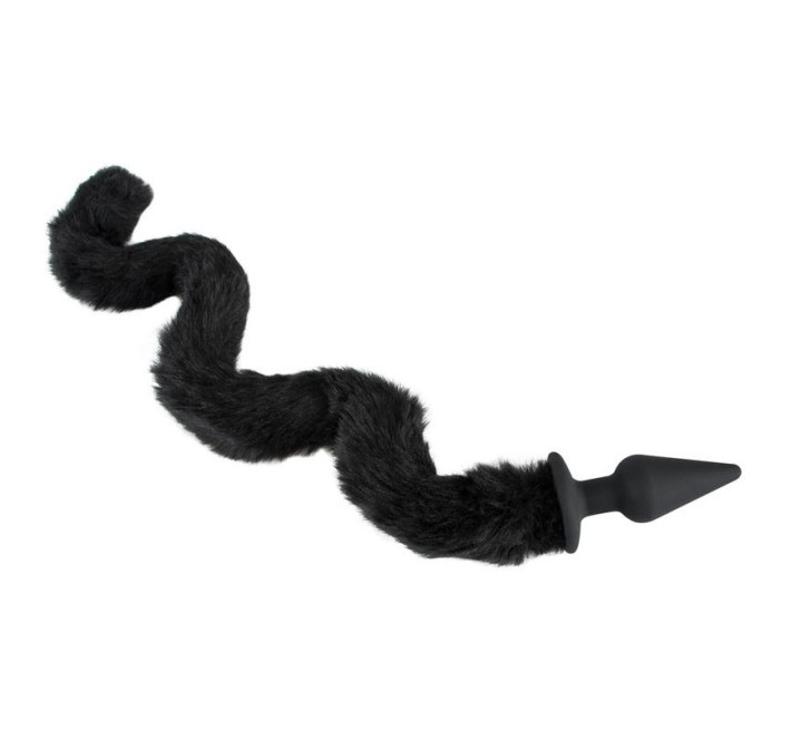 Анальна пробка Bad Kitty Plug and Tail Чорна