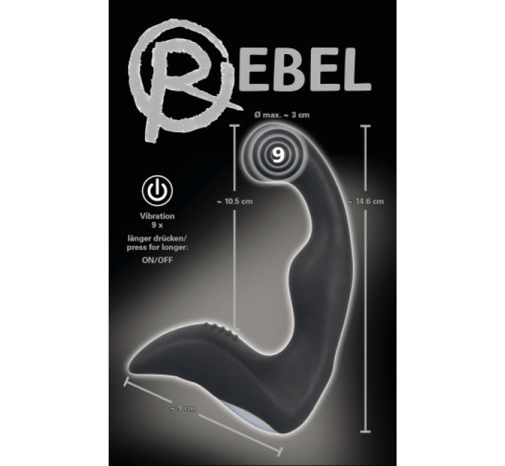 Масажер простати Rebel Prostate Plug recharge Чорний
