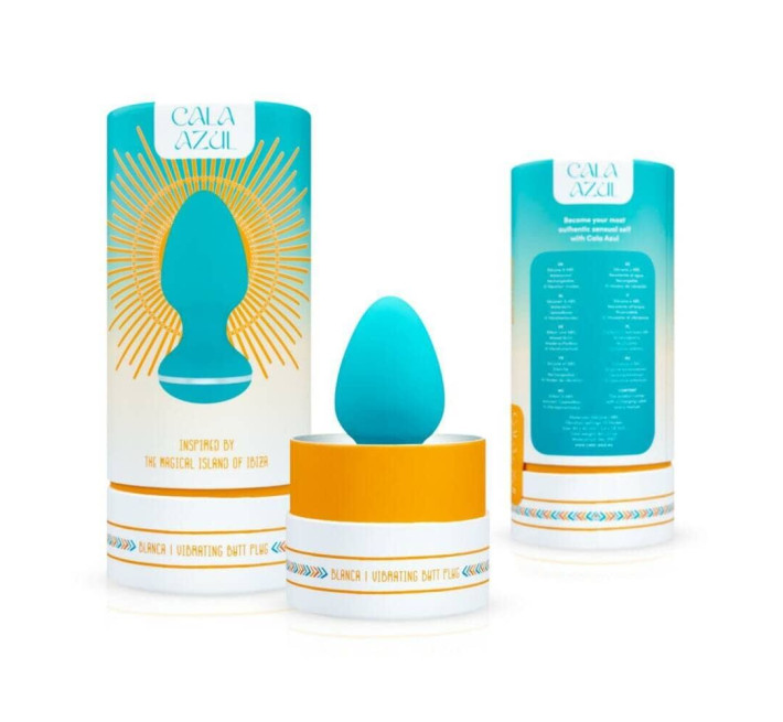 Анальна вібропробка Cala Azul – Blanca Vibrating anal plug, 10 режимів