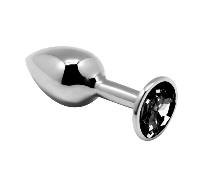 Металева анальна пробка з кристалом Alive Mini Metal Butt Plug Black L