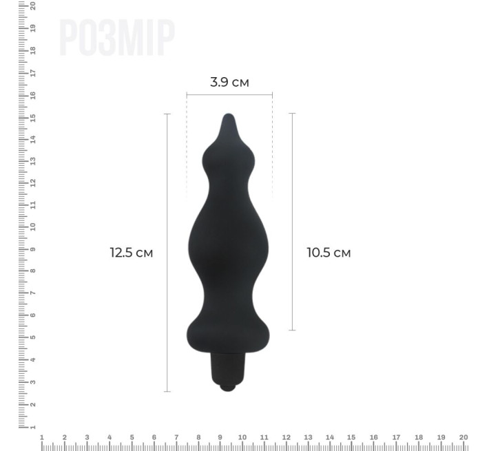 Анальна пробка з вібрацією Adrien Lastic Bullet Amuse Чорна