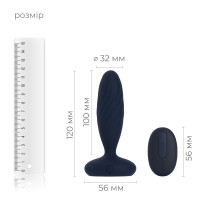 Анальна смарт-вібропробка з пульсацією Svakom Jordan Navy Blue, пульт ДК Анальна смарт-вібропробка з пульсацією Svakom Jordan Navy Blue, пульт ДК