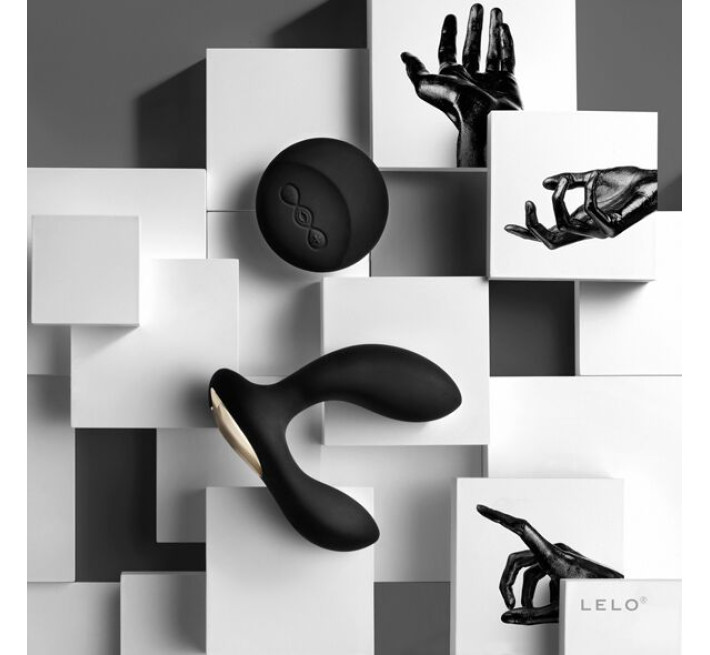 Массажер простаты LELO Hugo Black, 2 мотора, пульт ДУ, управление движением